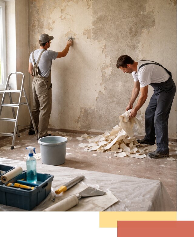 Снятие старых обоев в Пугачеве быстро и качественно