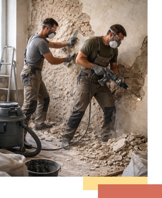 Демонтаж штукатурки со стен в Пугачеве быстро и аккуратно