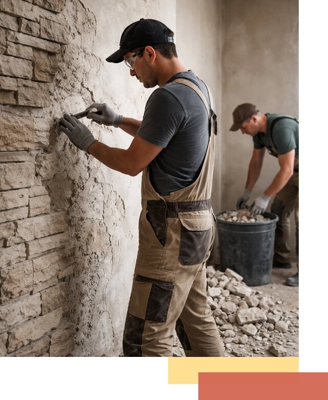 Демонтаж декоративного камня в Пугачеве профессионально и безопасно