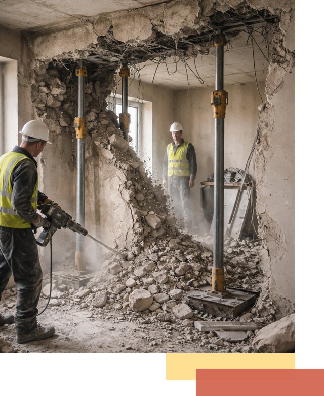 Снос несущих стен в Пугачеве с гарантией безопасности и качества