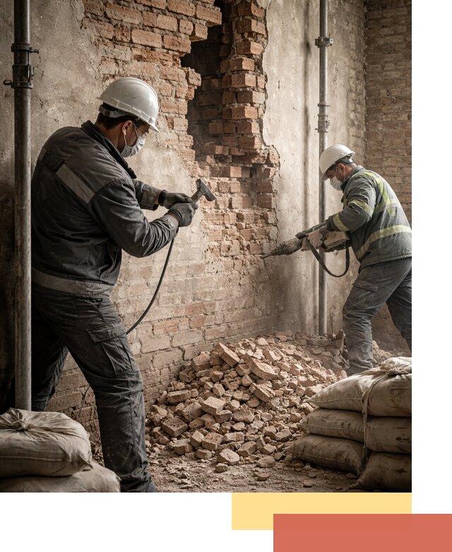 Демонтаж кирпичных стен в Пугачеве быстро и безопасно