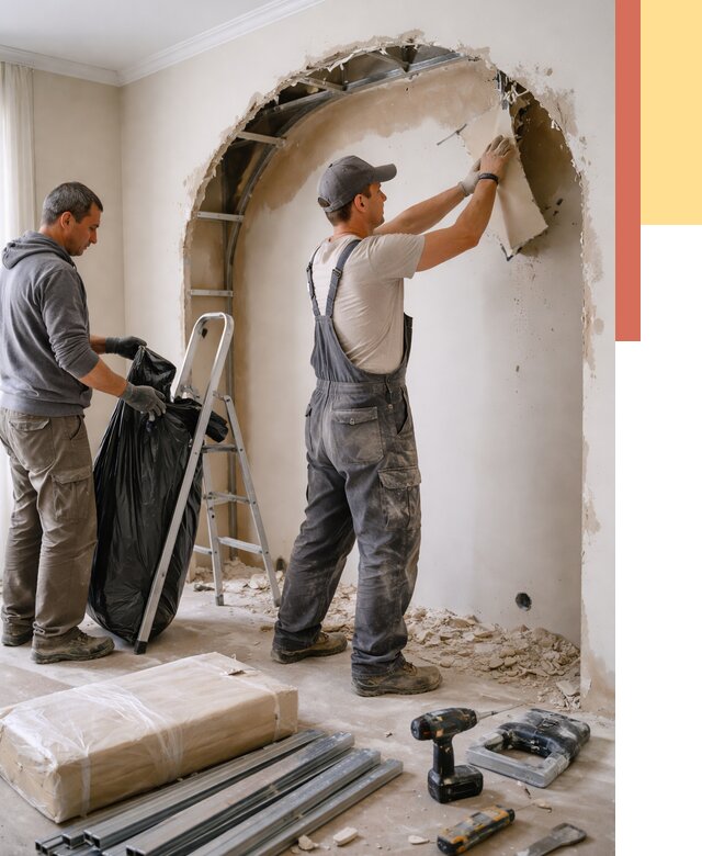 Демонтаж арки из гипсокартона в Пугачеве от 3556 руб. — услуги под ключ | ОТДЕЛОЧНИК-Пгч