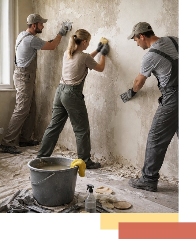 Очистка стен от клея и грунтовки в Пугачеве качественно и быстро