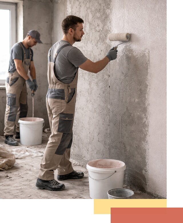 Нанесение бетоноконтакта на стены в Пугачеве для последующей отделки