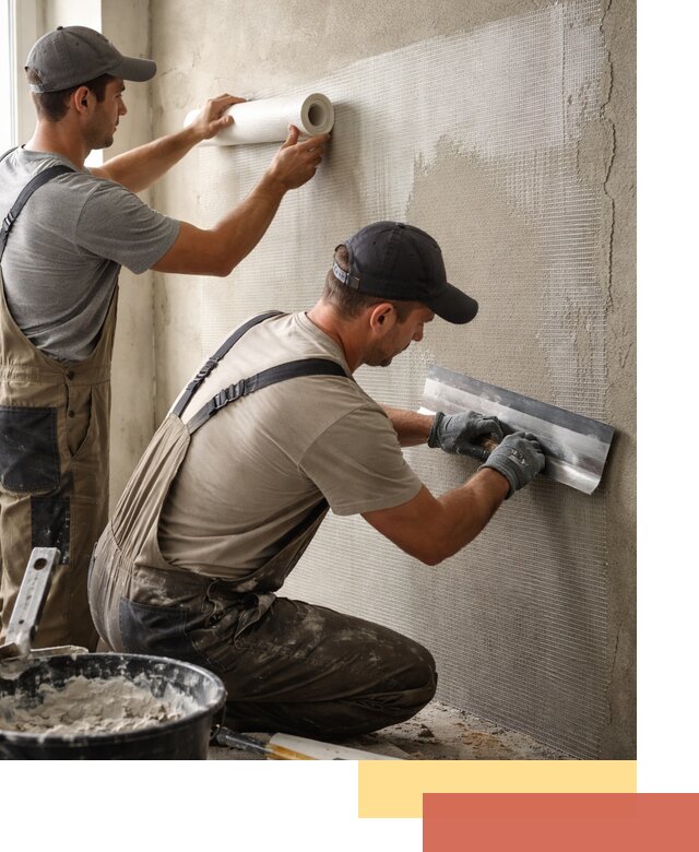 Армирование стен стеклосеткой в Пугачеве для прочной отделки