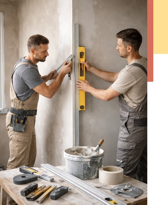 Выведение углов стен в Пугачеве от 1880 руб. быстро и недорого | ОТДЕЛОЧНИК-Пгч