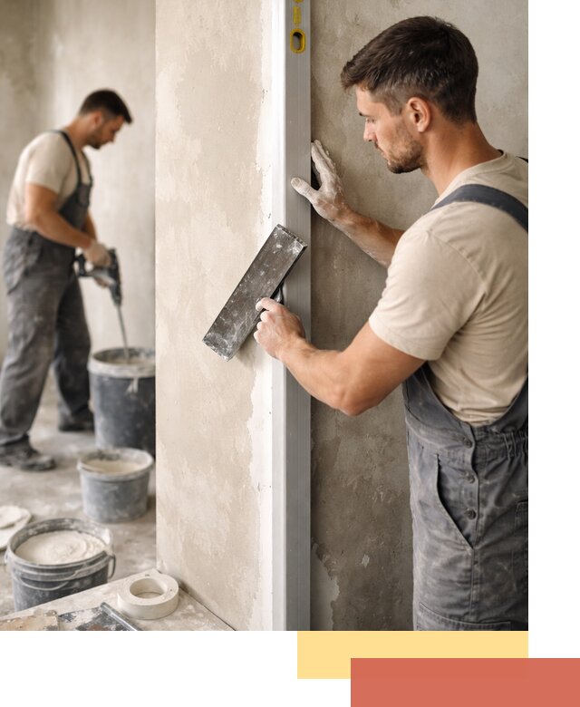 Выведение углов стен в Пугачеве: монтаж и оштукатуривание