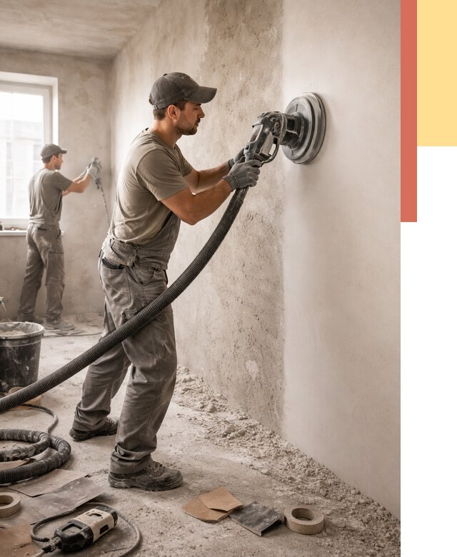 Шлифовка стен в Пугачеве от 1219 руб/м2 — быстро и недорого | ОТДЕЛОЧНИК-Пгч