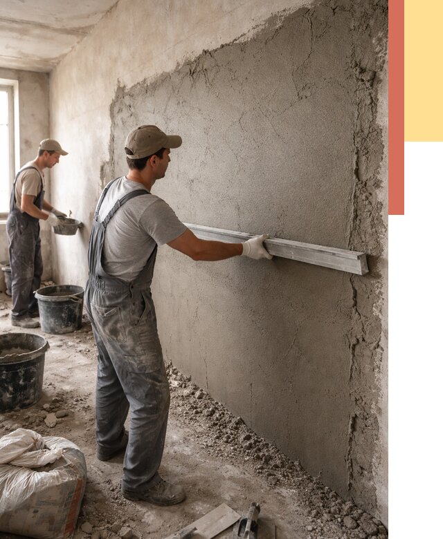 Цементная штукатурка стен в Пугачеве от 4572 руб/м2 — быстро и недорого | ОТДЕЛОЧНИК-Пгч