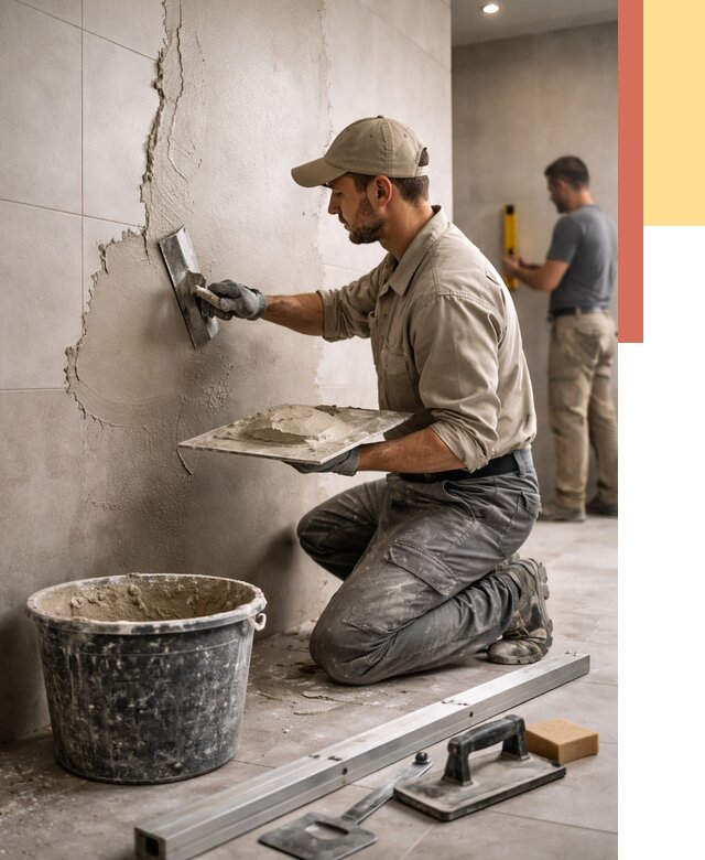 Штукатурка стен в ванной в Пугачеве от 4572 руб./м² — выравнивание под ключ | ОТДЕЛОЧНИК-Пгч