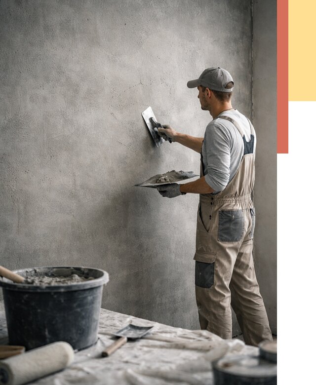 Декоративная штукатурка под бетон в Пугачеве от 2540 руб./м² — нанесение под ключ | ОТДЕЛОЧНИК-Пгч