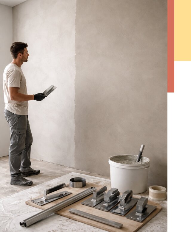 Нанесение микроцемента на стены в Пугачеве от 3251 руб./м2 под ключ | ОТДЕЛОЧНИК-Пгч