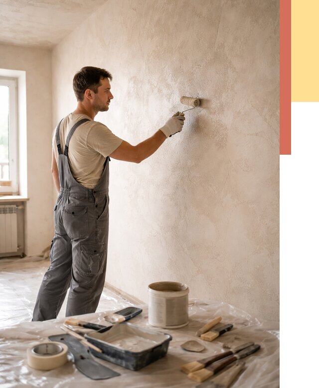 Нанесение лессирующей краски по декоративке в Пугачеве от 1778 руб. | ОТДЕЛОЧНИК-Пгч