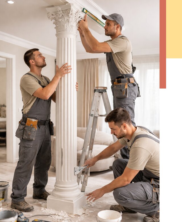 Установка декоративных колонн в Пугачеве от 12192 руб. под ключ | ОТДЕЛОЧНИК-Пгч