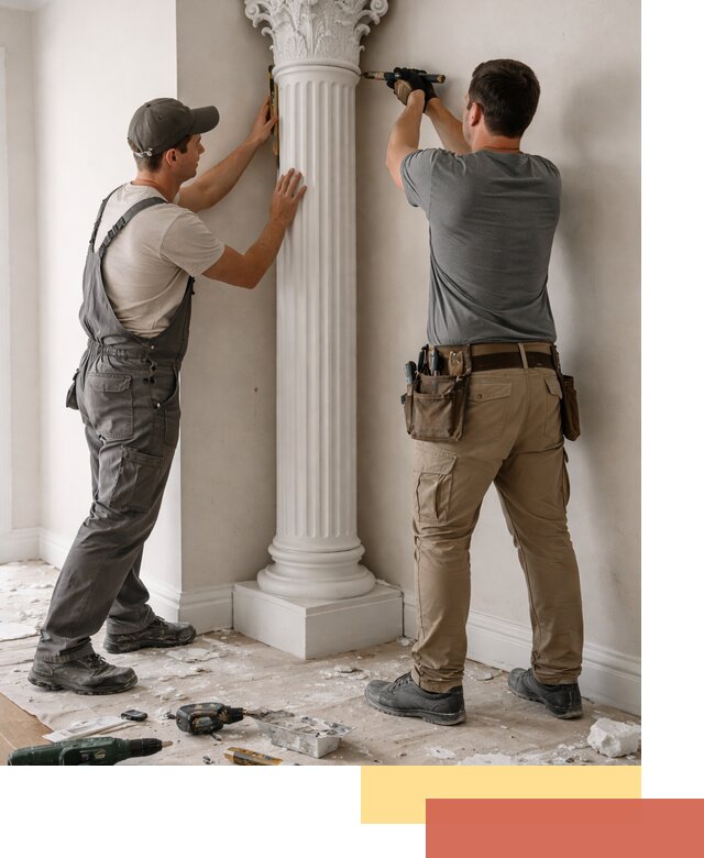 Установка декоративных колонн в Пугачеве под ключ