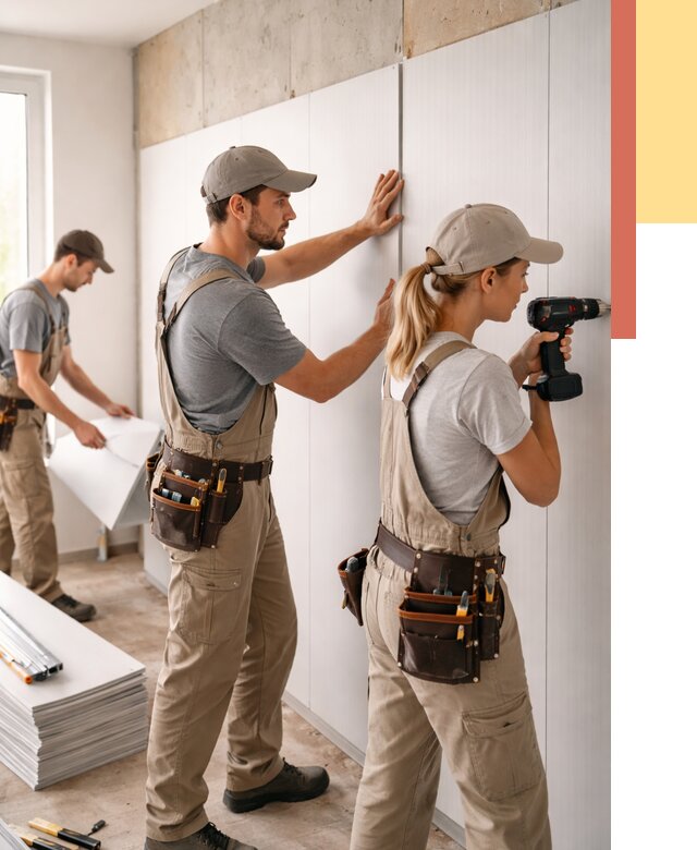 Монтаж ПВХ панелей на стены в Пугачеве от 457 руб/м2 — быстро и недорого | ОТДЕЛОЧНИК-Пгч