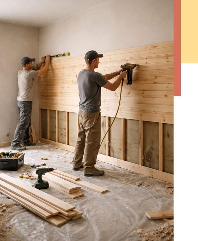 Монтаж деревянной вагонки на стены в Пугачеве от 7620 руб. | Услуги монтажа вагонки | ОТДЕЛОЧНИК-Пгч