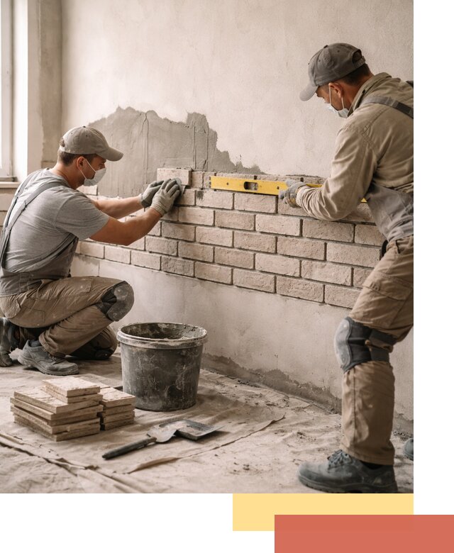 Монтаж декоративного кирпича профессионально в Пугачеве