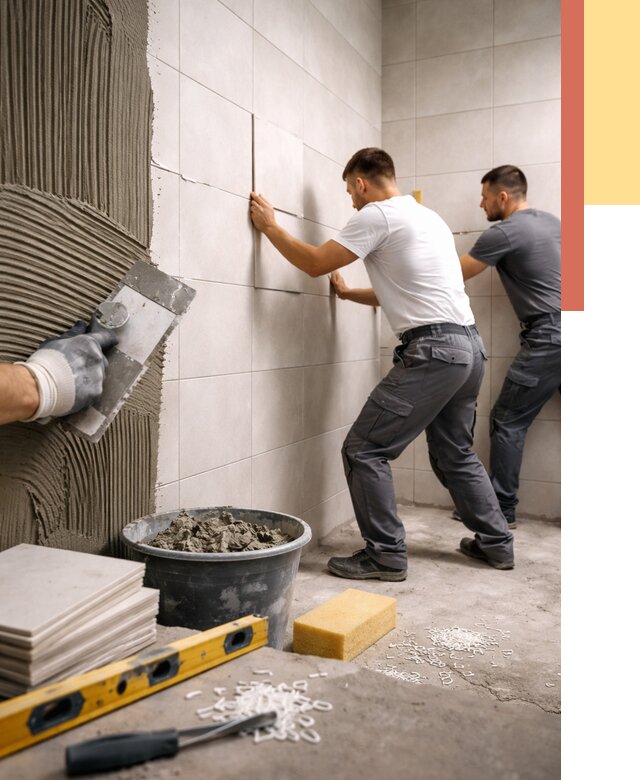 Укладка плитки на стены в Пугачеве от 864 руб. — качественно и недорого | ОТДЕЛОЧНИК-Пгч