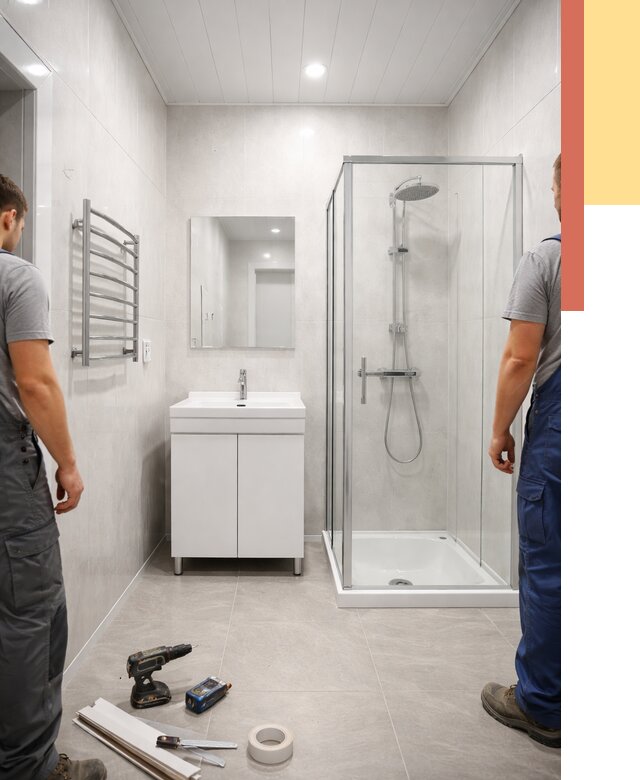 Отделка ванной комнаты панелями ПВХ в Пугачеве от 4572 руб. за м2 | ОТДЕЛОЧНИК-Пгч