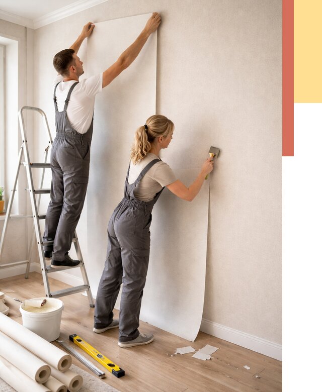 Поклейка флизелиновых обоев в Пугачеве от 6096 руб. | Быстро и недорого — ОТДЕЛОЧНИК-Пгч