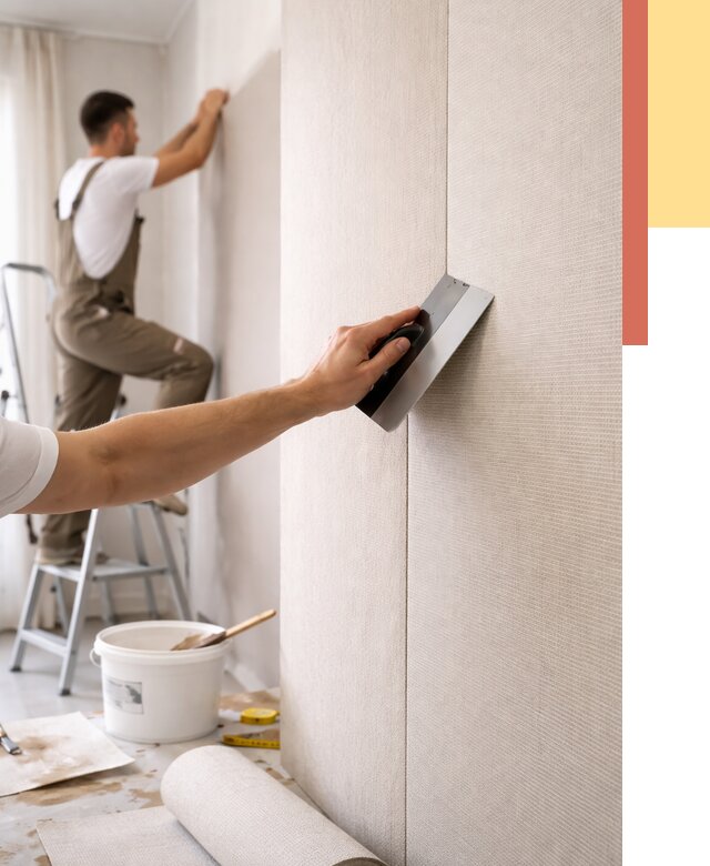 Поклейка текстильных обоев в Пугачеве от 4572 руб. под ключ | ОТДЕЛОЧНИК-Пгч