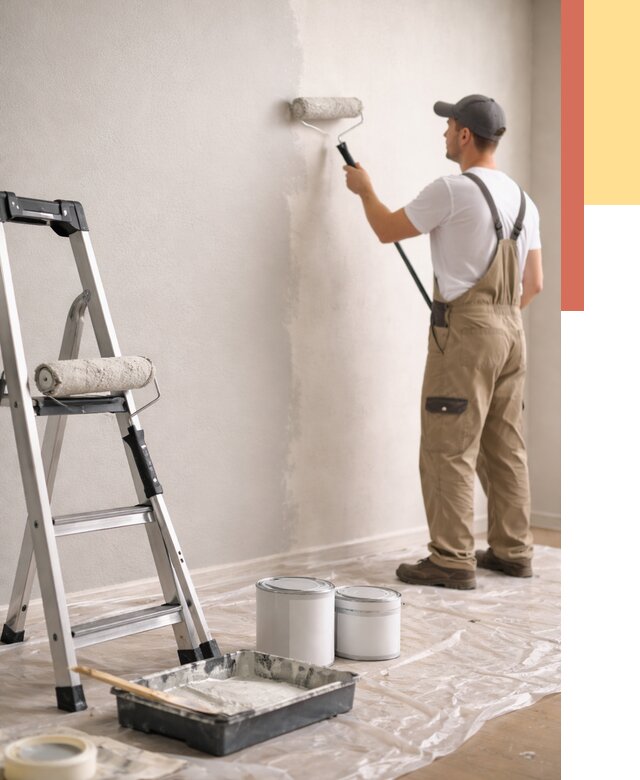 Покраска стен латексной краской в Пугачеве от 4572 руб. за м2 | ОТДЕЛОЧНИК-Пгч