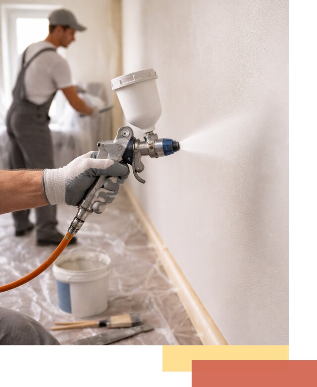 Покраска стен краскопультом в Пугачеве быстро и качественно