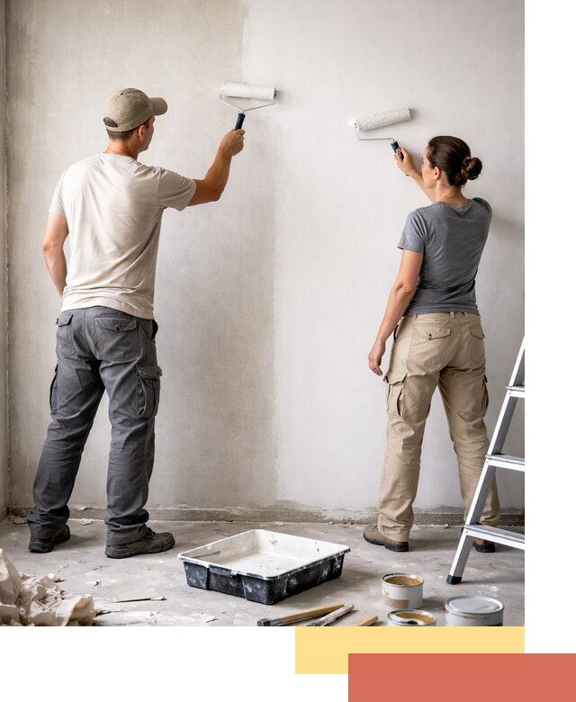 Окраска стен по стеклохолсту в Пугачеве качественно и долговечно