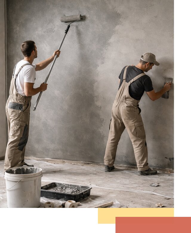 Покраска стен под бетон в Пугачеве профессионально и недорого