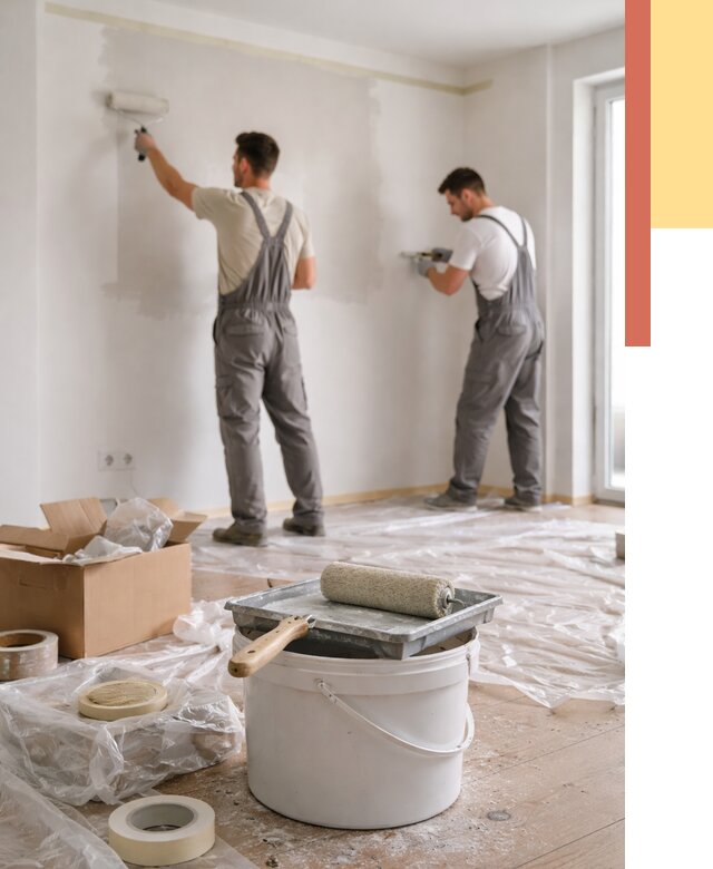 Покраска стен в квартире в Пугачеве от 2540 руб/м2 — быстро и недорого | ОТДЕЛОЧНИК-Пгч