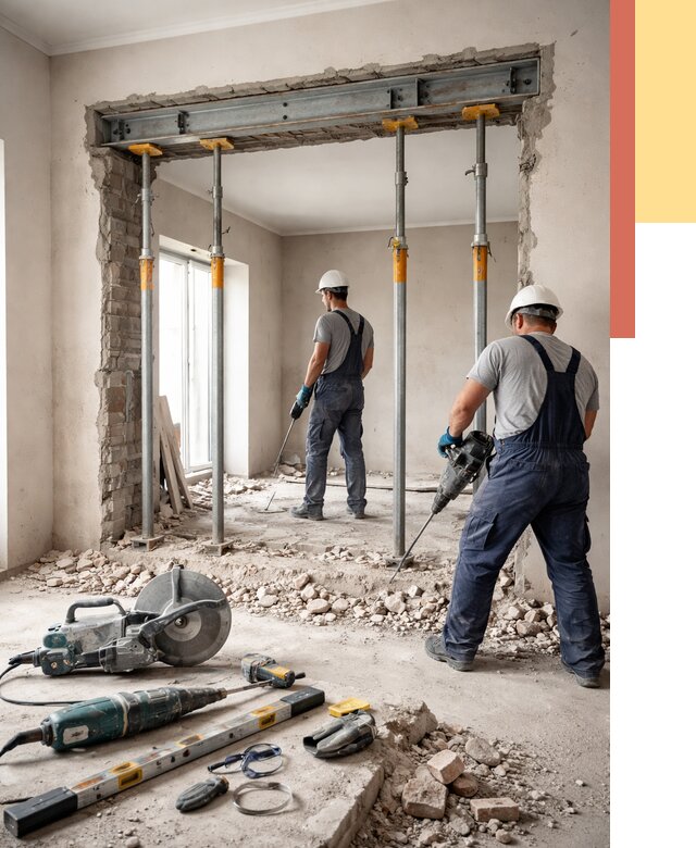 Прорезка проема в стене в Пугачеве от 4572 руб. — быстро и недорого | ОТДЕЛОЧНИК-Пгч