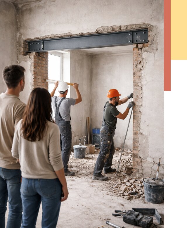 Усиление проема в стене в Пугачеве от 9652 руб. — усиление дверного проема металлоконструкцией | ОТДЕЛОЧНИК-Пгч