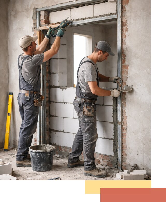 Закладка дверного проема под ключ в Пугачеве: демонтаж, монтаж, отделка