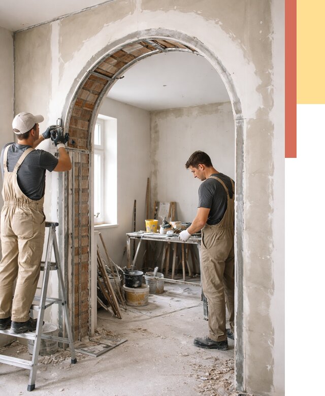 Устройство арочного проема в Пугачеве от 9652 руб. под ключ — быстро и недорого | ОТДЕЛОЧНИК-Пгч