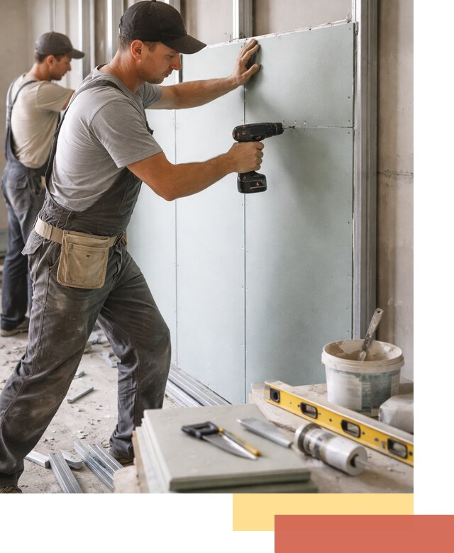 Кладка влагостойких перегородок ПГП в Пугачеве