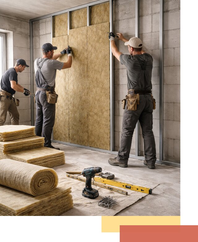 Шумоизоляция перегородок из блоков в Пугачеве — монтаж и защита шумоизоляцией