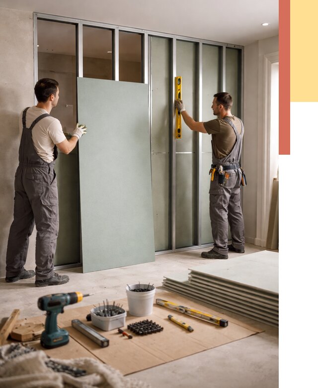 Перегородка из влагостойкого гипсокартона в Пугачеве от 4877 руб. — монтаж под ключ | ОТДЕЛОЧНИК-Пгч