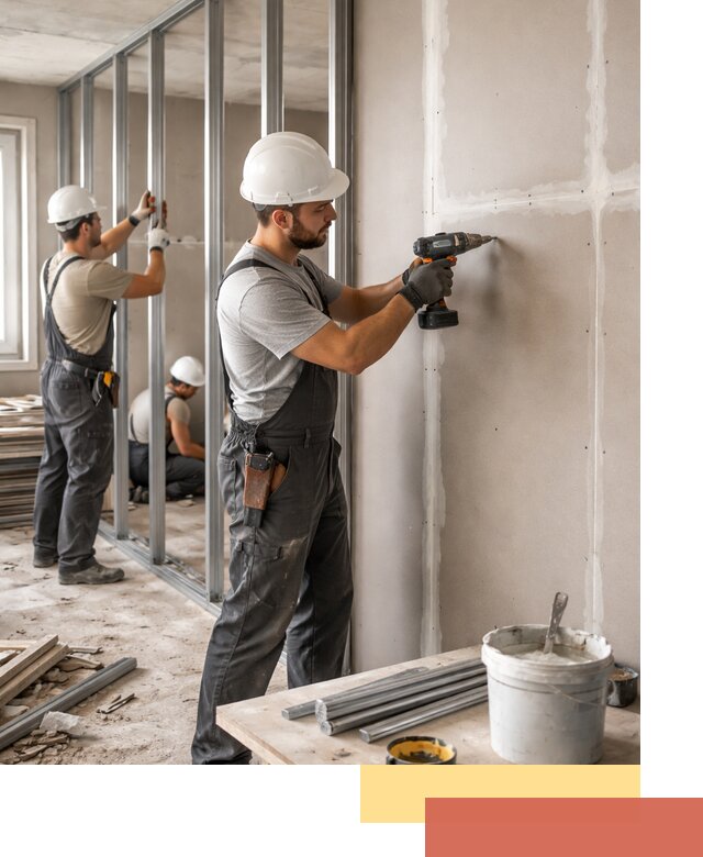 Перегородки из огнестойкого гипсокартона в Пугачеве под ключ