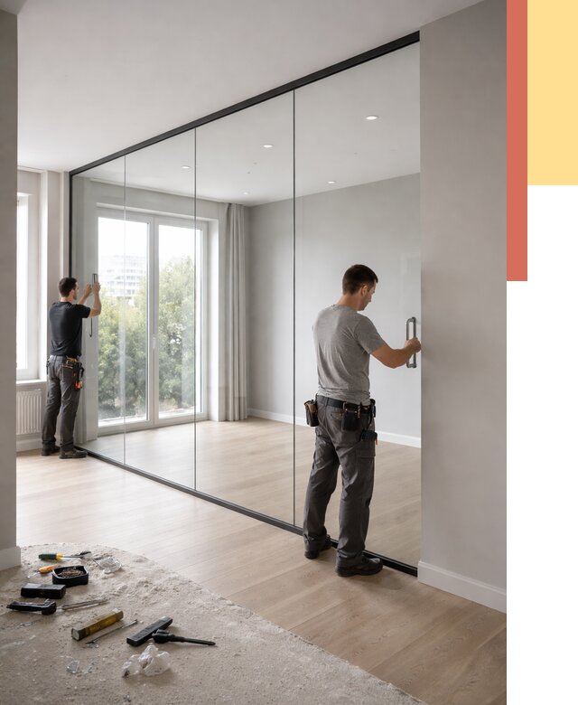 Изготовление стеклянных перегородок в Пугачеве от 12548 руб. под ключ | ОТДЕЛОЧНИК-Пгч