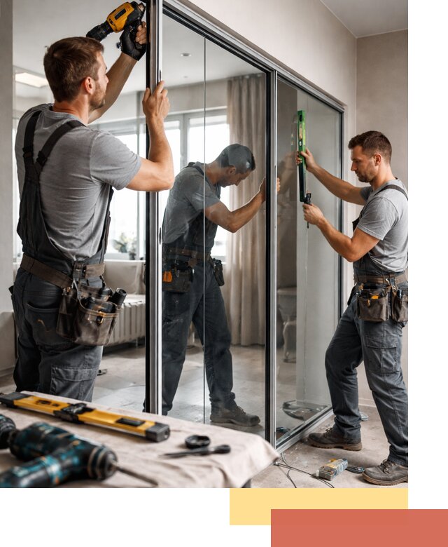 Каркасные стеклянные перегородки под ключ в Пугачеве