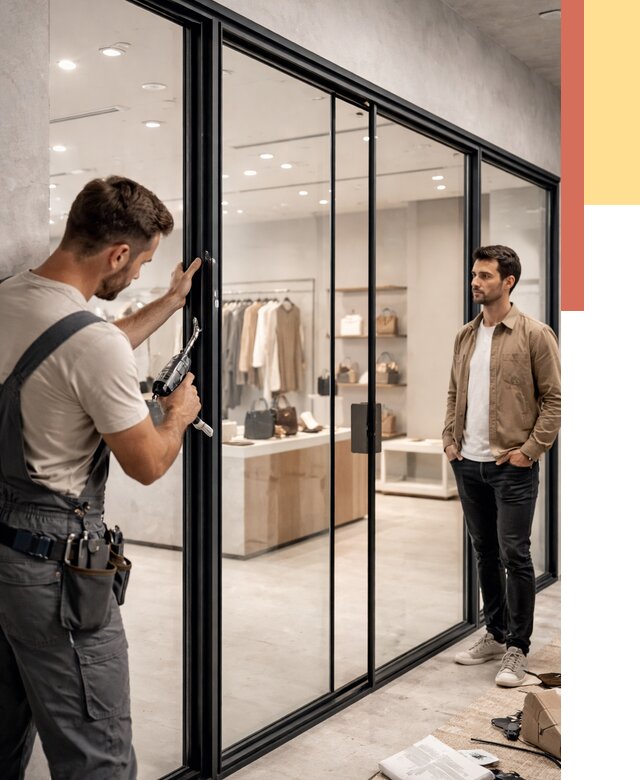 Стеклянные перегородки для магазинов в Пугачеве от 8331 руб. под ключ | ОТДЕЛОЧНИК-Пгч