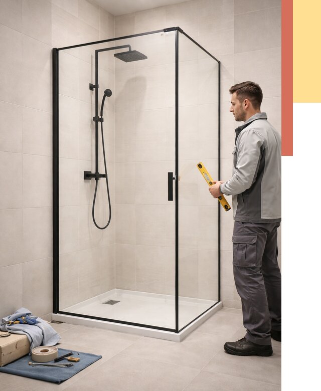 Стеклянные перегородки для душа в Пугачеве от 12700 руб. | Монтаж под ключ — ОТДЕЛОЧНИК-Пгч