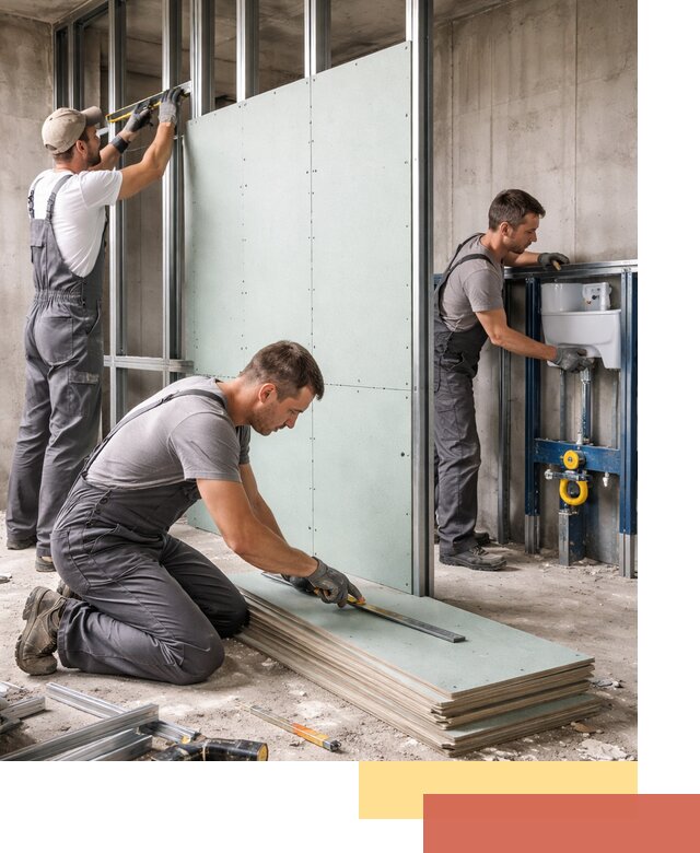 Монтаж и ремонт сантехнических перегородок в Пугачеве