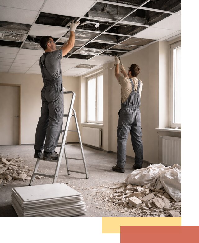 Демонтаж потолков Армстронг профессионально в Пугачеве