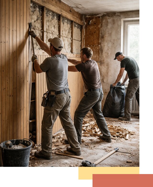 Демонтаж вагонки и вывоз материалов в Пугачеве