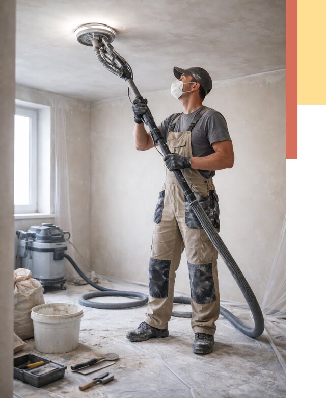 Шлифовка потолка в Пугачеве от 3556 руб. — услуги шлифования потолка | ОТДЕЛОЧНИК-Пгч