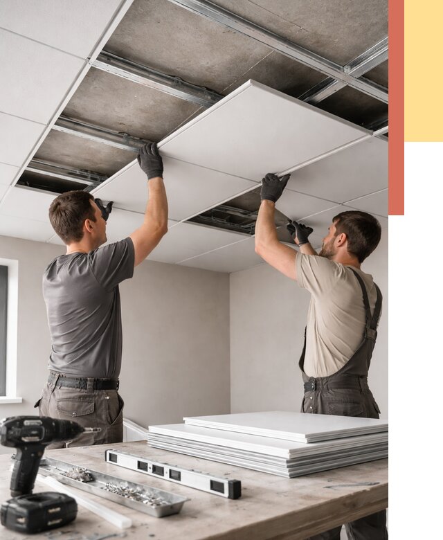 Монтаж кассетного потолка в Пугачеве от 4572 руб/м2 — установка и сборка | ОТДЕЛОЧНИК-Пгч