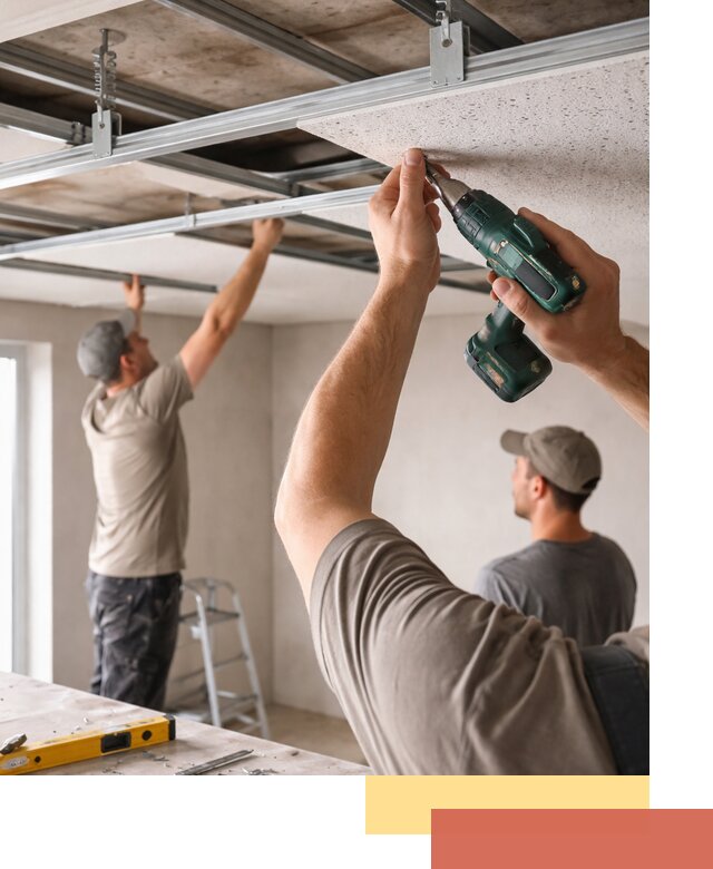 Монтаж акустического потолка в Пугачеве под ключ