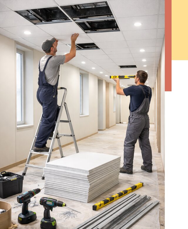 Ремонт потолка Армстронг в Пугачеве от 4572 руб. — быстро и недорого | ОТДЕЛОЧНИК-Пгч